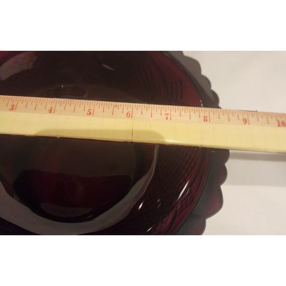 Avon 1876 Cape Cod Ruby Red Bowl Centennial Edition 1886–1986 8" 2 in Stock - Picture 6 of 7